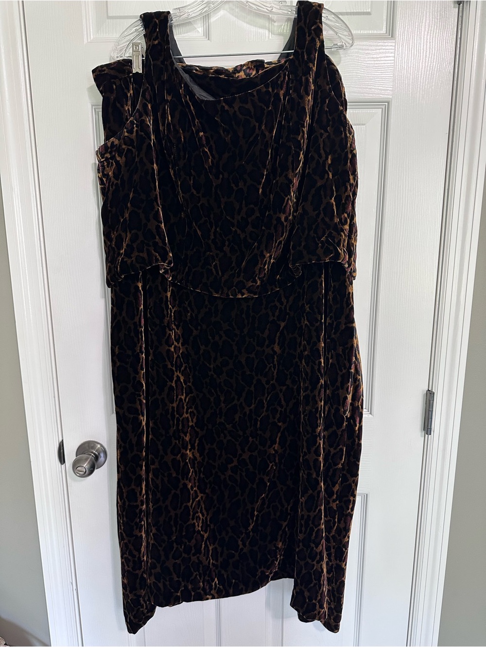 Source Unknown: Velvet Leopard-Print 2 Piece Top and Skirt.